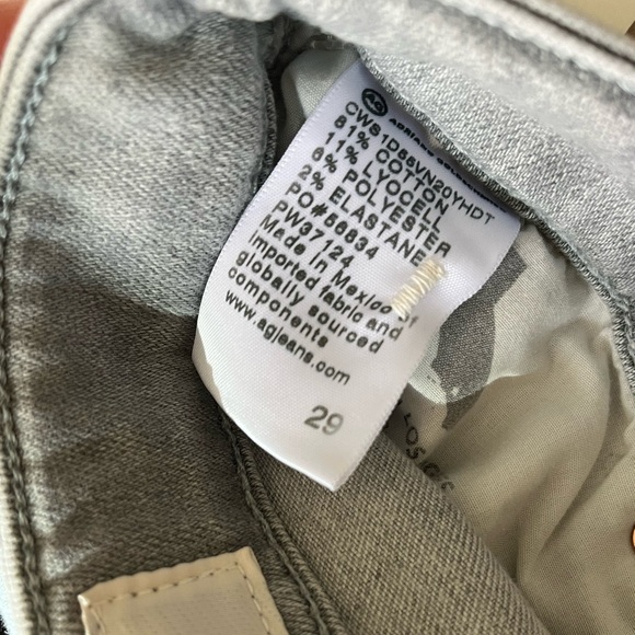 NWT AG Adriano Goldschmied Jeans Farrah Boot Crop Light Blue Grey Size 29 - Picture 15 of 15